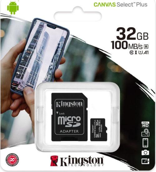 Kingston Canvas Select Plus microSDXC 32GB U1 V10 A1 with Adapter